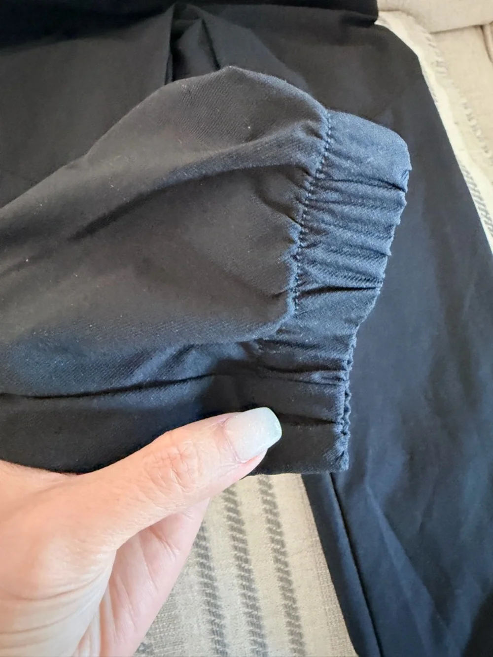 Kids Black Drawstring Jogger Pants - 6/7